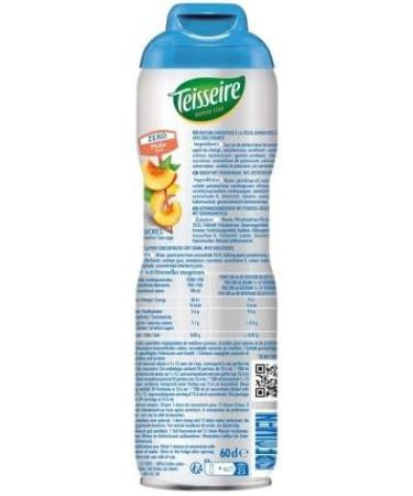 Sirop de P che Z ro Sucre 60cl - Marque TEISSEIRE | Savourez l' t sans culpabilit | Sirop Concentr sans sucres ajout s - Le Lot De 3 - Buy Online on GoSupps.com