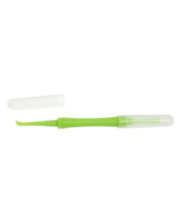 Qtqgoitem Clear Casing Green Plastic Handle Two Way Earpick Ear Wax Remover (Model: 934 1cb 1bf 3a9 dad)