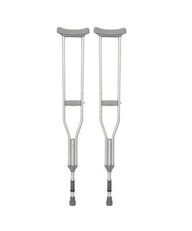 Adult Armpit Crutch with Spring Shock-Absorbing Aluminum Height Adjustable Medical Armpit Crutch Convenient Walking Stick Independence