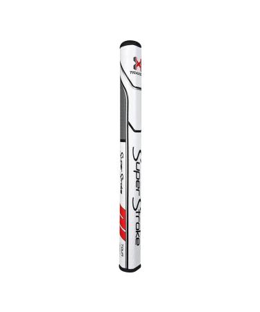 SuperStroke Traxion Tour XL+Plus Golf Putter Grip, White/Red/Gray Tour XL 2.0 White/Red/Grey