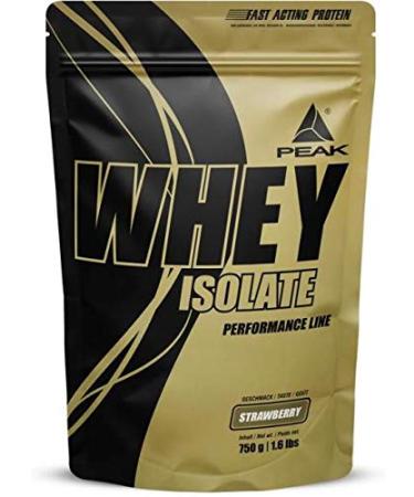 Peak Performance Whey Protein Isolate 750 g bag (flavour: Strawberry)