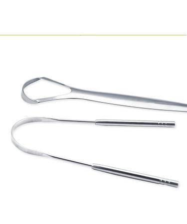 VOANZO Stainless Steel Tongue Cleaner Set - 4 Pieces for a Fresh Clean Mouth | Best Oral Hygiene Tool for International Shipping - Buy Online on GoSupps.com
