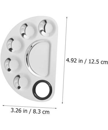 FRCOLOR 3 nail art palette stainless steel mixing art painting makeup mixing trays Color Mixing Spatula stainless steel makeup oil paint nail tools nail art polish trays reconcile scraper - Buy Online on GoSupps.com