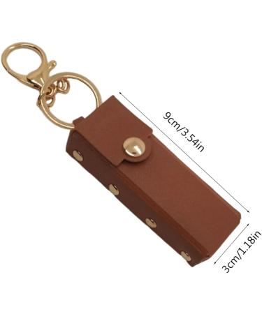 Portable Lipstick Organizer Keychain - Travel Lip Gloss Bag & Chapstick Pendant for Women - Red - Buy Online on GoSupps.com