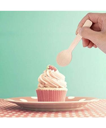 100pcs Mini Wooden Spoons 4 Inch Disposable Bamboo Small Teaspoons for Honey Jars Wedding Favors Flatware Cutlery Supplies - Buy Online on GoSupps.com