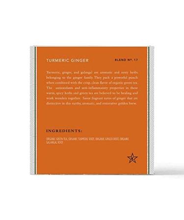 Paromi Organic Turmeric Ginger Green Tea - 15 Non-GMO Pyramid Tea Bags - Buy Online on GoSupps.com