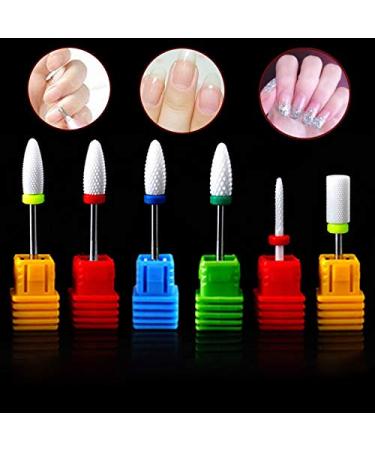 3/32" Medium Flame Cuspidal Nail Art Drill Bit Polish Tool Ceramic Mounted Grinding Stone Head Electric Manicure Cutter - (Color: BL) - Buy Online on GoSupps.com