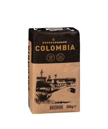 Caf moulu Colombie Hacendado paquet de 250 g. Pack de 3