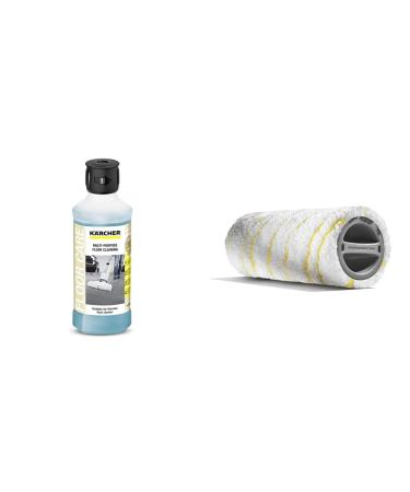 K rcher floor cleaner Universal RM 536 & microfiber roller set for all FCS and EWM 2 (2 universal rollers washable high dirt absorption gentle moisture cleaning of all hard floors color: yellow) bundle with microfiber roller set yellow
