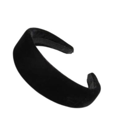 Topkids Accessories Velvet Padded Alice Headband Hairband Hair Band Head Band Women Girls 90s 80s 70s 60s Wedding Hen Party Bridal Festival Adult Wonderland Thick Wide (4cm Black)