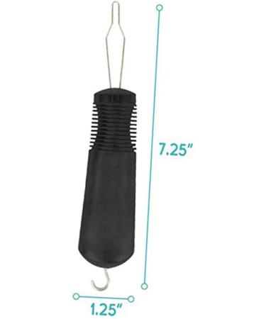 Button Hook Helper 6 Pcs Puller Zipper Helper Pull for Dresses Dressing Hook Button for Clothes Sticky Hooks for Hanging Rope Tab Black 18.4*3.2cm Black - Buy Online on GoSupps.com