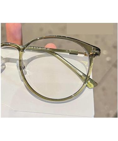 Zhuyiqz Anti-Blue Light Reading Glasses for Men & Women - +250 Green Round Flat Light Mirror - Eye Protection & Comfort - Buy Online on GoSupps.com
