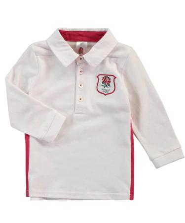England RFU Rugby Baby/Toddler Long Sleeved Shirt | White | 2021/22 (18-24 Months)
