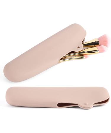 Travel Silicone Cosmetic Bag with Brush Holder | Easy Carry Makeup Organizer for Women (Khaki-3 - Buy Online on GoSupps.com