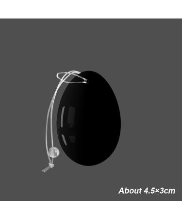 Obsidian Yoni Eggs | Feminine Massage Balls for Pelvic Floor | 3 Sizes | Black Crystal Cone Exercise - Buy Online on GoSupps.com