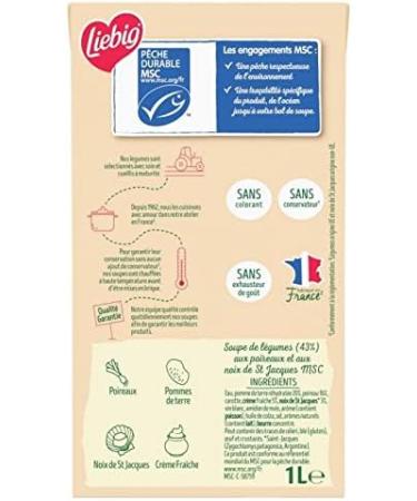  G n rique Liebig MSC Scallop Delice Leek Soup 1L Salted Water Pack of 3 - Buy Online on GoSupps.com