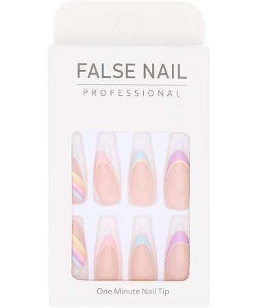 French False Nails Pink Heart Press on Nails Ballerina Acrylic Stick on Nails Almond Fake Nails 24pcs for Women and Girls (Color : Pink Size : A) - Buy Online on GoSupps.com