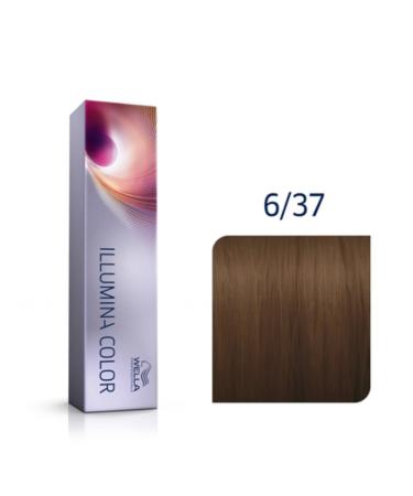 2er Wella Illumina 6/37 Dark Blonde/Gold Brown - 60ml Hair Color Pack | Shop Internationally - Buy Online on GoSupps.com