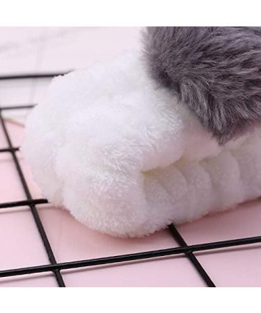 2PCs Panda Ear Hair Bands for Women & Girls - Stylish Makeup & Shower Accessories (Black & Gray) - Buy Online on GoSupps.com