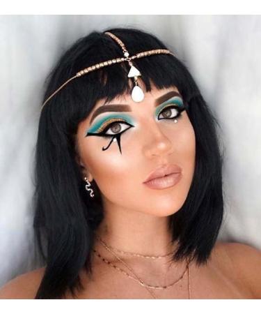 Boho Gold Head Chain - Vintage Pearl & Shell Hair Accessories for Weddings Festivals & Women - Buy Online on GoSupps.com