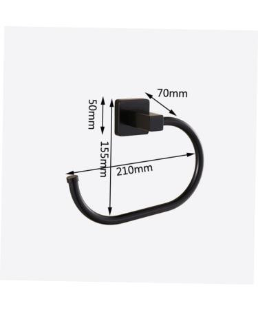DOITOOL Black Towel Ring Hook Rack Towel Holder Bathroom Accessory Towel Hanger Towel Rack Stainless Steel - Buy Online on GoSupps.com