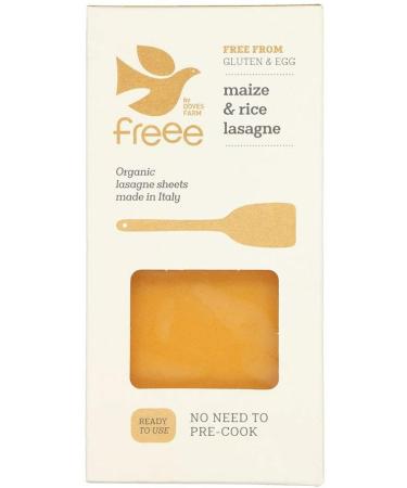 Doves Farm Maize and Rice Lasagne 250g - Gluten-Free Organic Vegan Non-GMO Pasta Sheets for Italian Cooking