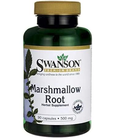 Swanson Marshmallow Root Capsules - 500mg, 90 Count - Respiratory & Digestive Support - Buy Online on GoSupps.com