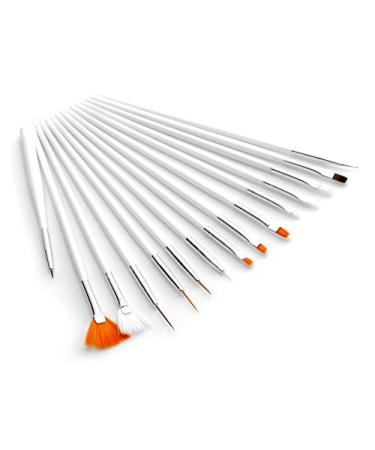 15-Piece Nail Art Brush Set for Gel & Acrylic Nails | Mybeautyworld24 - UV Gel Design Tools - Buy Online on GoSupps.com