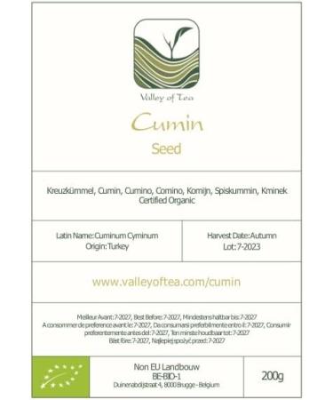 Organic Cumin Seed Whole Spice 200g - Premium Culinairy Seeds - Cuminum Cyminum - Buy Online on GoSupps.com