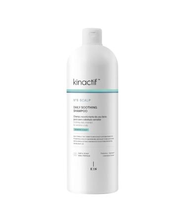 KIN KIN Kinactif N 8 Scalp Daily Soothing Shampoo 1000 ml | Sulfate-free shampoo for sensitive scalps soothes refreshes and leaves hair soft and shiny.