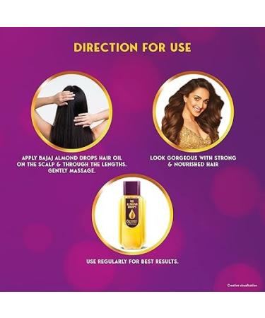 Buy Bajaj Almond Drops Hair Oil 650ml - 6X Vitamin E Non-Sticky Hair Fall Control Black | International Shipping Available - Buy Online on GoSupps.com