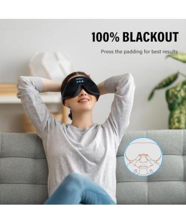 Sleep Mask with Bluetooth Headphones - 3D Blackout Eye Patches | Ultra-Thin Stereo Speakers & White Noise for Side/Back Sleepers | Perfect Travel Gift for Women & Men - Buy Online on GoSupps.com