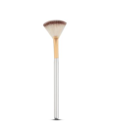 Buy Fan-Shaped Makeup Brush - Brown Gold | 18.5 cm | International Shipping - Buy Online on GoSupps.com