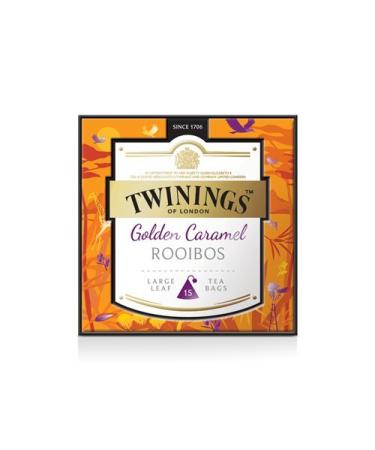 Twinings Platinum Golden Caramel Rooibos Tea Bags - 15 Premium Herbal Infusion for a Delightful Taste - Shop Internationally - Buy Online on GoSupps.com