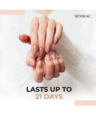 Semilac Extend Base 5-in-1 UV-Gel Nail Polish - Durable Glitter Pink 806 7ml - Manicure & Pedicure Extension Color & Lower Coat - Buy Online on GoSupps.com