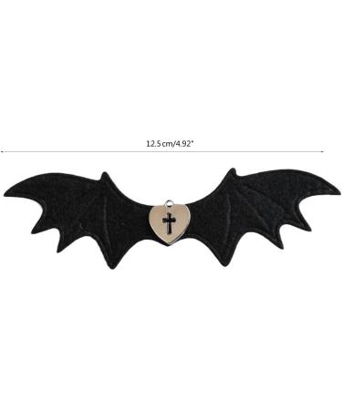 AJTUTUS Devil Heart Elegant 2000s Style Side Clip Hair Clip Sweet Gothic Style Heart Bat Wing Halloween - Buy Online on GoSupps.com
