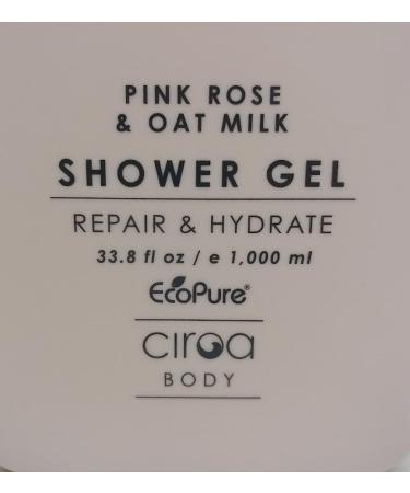 Shop Ciroa Pink Rose & Oat Milk Shower Gel | 33.8 fl oz | Vegan & Dermatologically Tested | Repair & Hydrate - Buy Online on GoSupps.com
