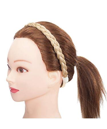 Fashionable real hair extensions braided headband braided art hair hair band for Christmas gift lure honey blonde mix blonde blonde