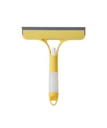 Glass Brush Glass Cleaner Wiper Multi-Function Spray Cleaning Brush Bathroom Mirror Silicone Rubber Strip Yellow