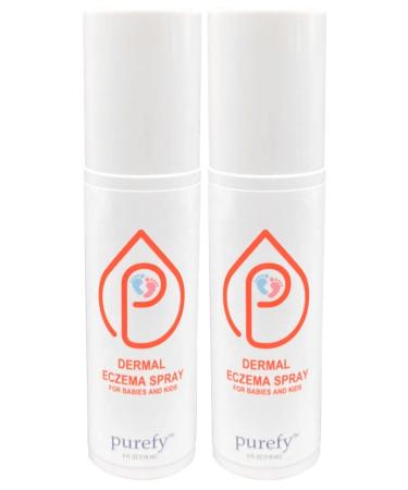 PUREFY Baby Dermal Eczema Spray (4oz  2pk) Natural Healing. Purefypro Technology. Formulated for Babies. Use Anywhere on The Body. Dermatologist Recommended.