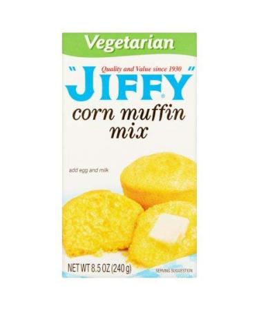 Jiffy Vegetarian Corn Muffin Mix 8.5 oz (Pack of 6) Vegetarian Corn 8.5 Ounce (Pack of 6)
