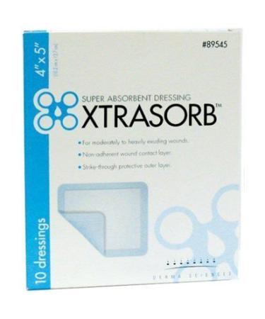 XTRASORB Super Absorbent Classic Dressing Xtrasorb Nonadh Drs 4X5 (1 BOX 10 EACH) by DERMASCIENCES