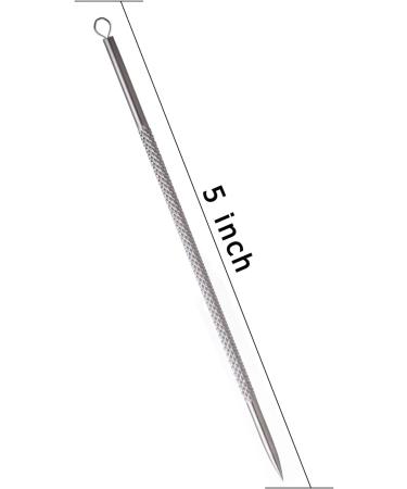 Blackhead Remover Pimple Popper Tool Pimple Extractor Popper Tool Stainless Steel Pimple Extractor Blackhead Removal Tool (Silver) - Buy Online on GoSupps.com
