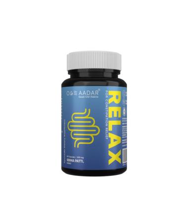 AADAR Re-LAX Constipation Relief Ayurvedic Digestion Support and Bowel Wellness Capsules 60 Units - with Senna Harade Ajwain Capsules for Digestion