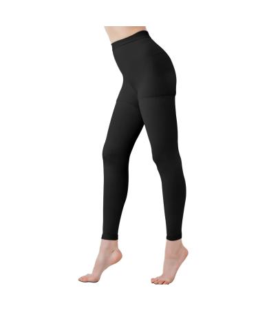 Medical compression tights for varicose veins edema gradient pressure 20-30 mmHg opaque graded compression stockings footless black large