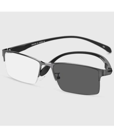SFIVE Self-Tinting Varifocals HD Half Frame Presbyopia Glasses - Unisex Progressive Multifocus Reading Glasses (Black +1.0) - Buy Online on GoSupps.com