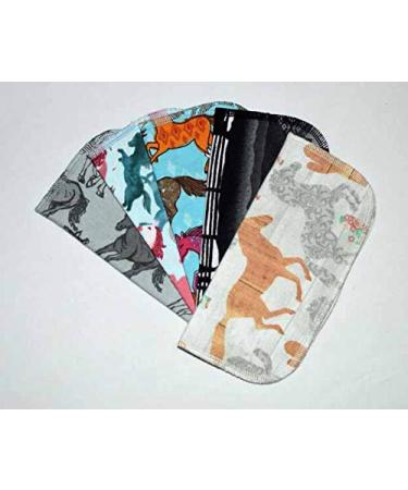1 Ply Horsing Around-Set Napkins 8x8 inches 5 Pack - Little Wipes (R) Flannel
