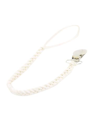 Buy Windy5 Leather Woven Pacifier Chain Clip Holder - Colorful Braided Teether Accessories for Babies (Pink & White) - International Shipping Available - Buy Online on GoSupps.com