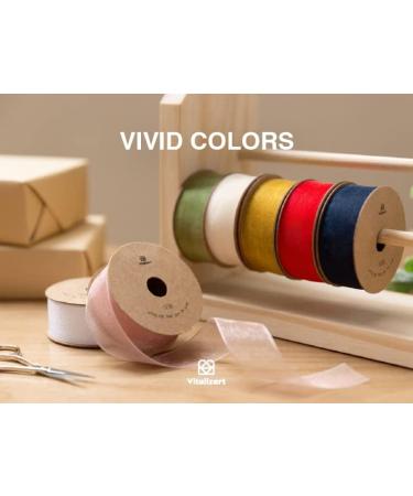 Vitalizart 30Yd Rose Gold Organza Sheer Ribbon Set - Eco-Friendly Fabric Ribbons for Gift Wrapping, Crafts, Wedding Invitations - 1 inch x 3 Rolls (Rose Pink) - Buy Online on GoSupps.com