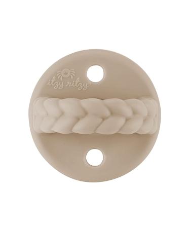 Itzy Ritzy Sweetie Soother Silicone Pacifiers with Handle | Set of 2 in Buttercream & Toast | Ages 0-6 Months - Buy Online on GoSupps.com